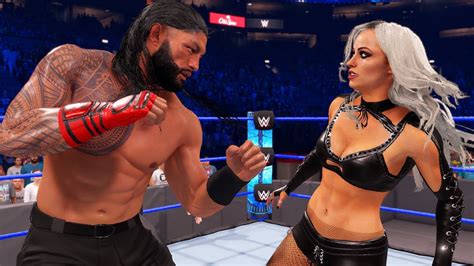 Liv Morgan Vs Roman Reigns Wwe K Intergender Match Youtube