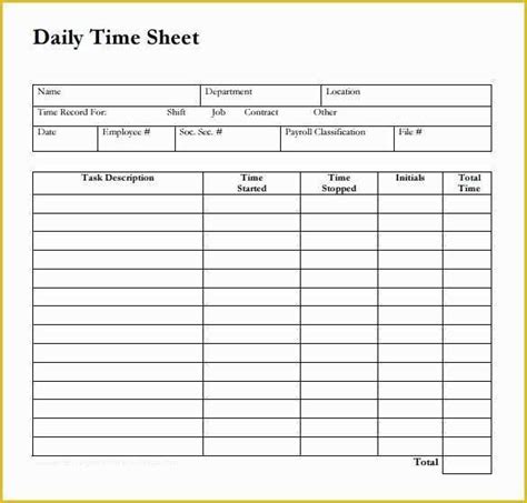 Timesheet Template Free Printable Of Simple Timesheet Templates Doc