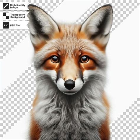 red fox profile psd  high quality  psd templates