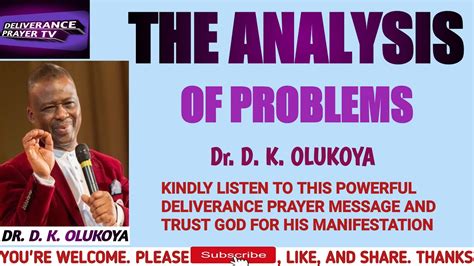 THE ANALYSIS OF PROBLEMS DR DK OLUKOYA MFM OLUKOYA PRAYER MESSAGES