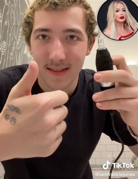 Frankie Jonas Tattoos Tiktok Star Tana Mongeaus Name On Thigh Us Weekly