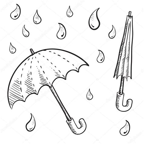 Umbrella Or Parasol Sketch — Stock Vector © Lhfgraphics 13988243