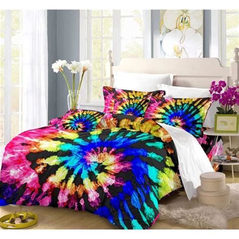 Housse De Couette Cm Parure De Lit Tie Dye Spirale Housse De