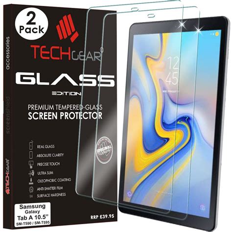 Techgear Pack Verre Tremp Pour Galaxy Tab A Pouces