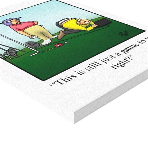 Funny Golf Art Wrapped Canvas Zazzle