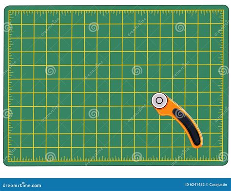 Cutting Mat & Rotary Cutter Stock Vector - Illustration of handle ...