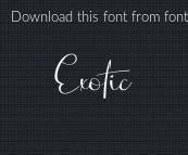 Exotic font details - Font2s.com