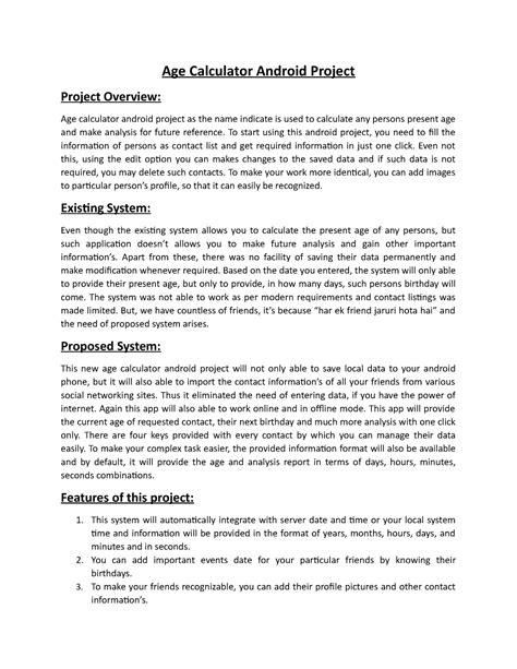 Pearson Chronological Age Calculator 1