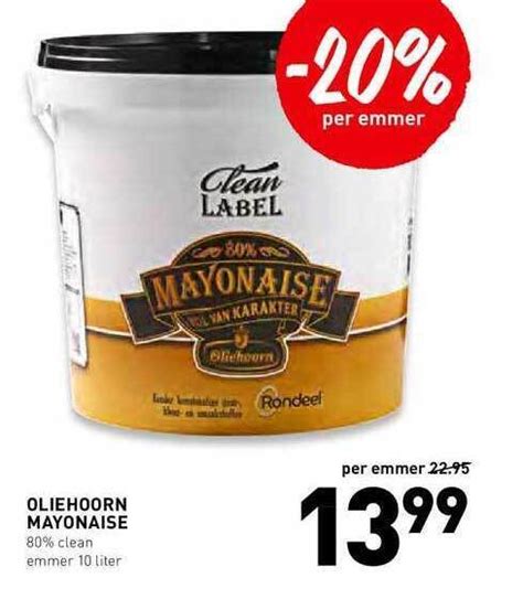 Oliehoorn Mayonaise Liter Aanbieding Bij De Kweker