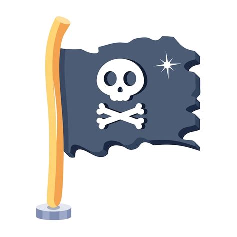 Premium Vector Pirate Flag With A Skull And Crossbones On It