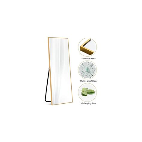 Buy Neutype Full Length Mirror Wall Mirror 64x21 Gold Standing Mirror