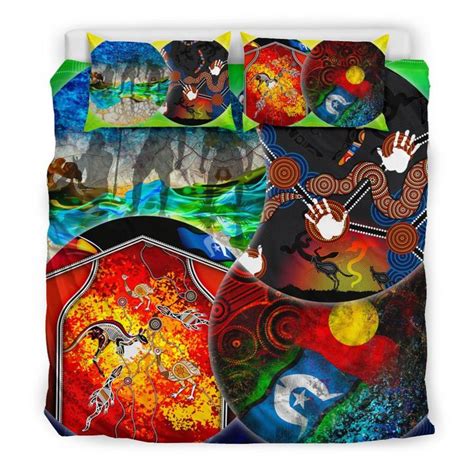 AIO Pride 3 Piece Duvet Cover Set Aboriginal Mix Ver02 AIO Pride