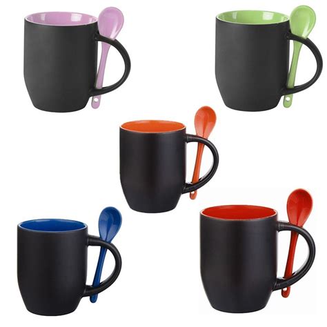 Taza M Gica Fondo Y Asa De Color Con Cuchara Personalizada