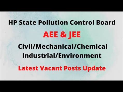 HPSPCB AEE JEE Vacant Posts Update 29 Feb 2023 HPPSC HPSSC