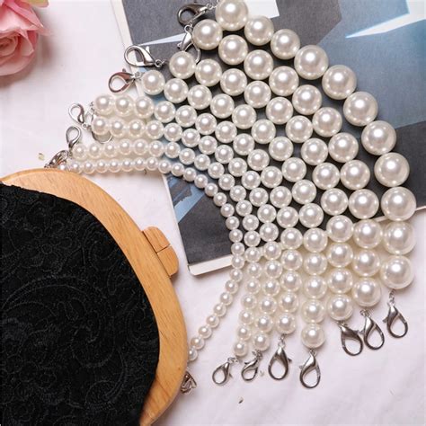 Luxury Designer Pearl Straps For Women Bags 30cm Short Acrylic Handbag