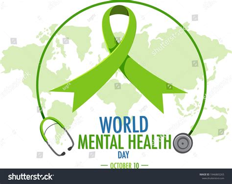 World Mental Health Day Banner Logo Stock Vector (Royalty Free ...