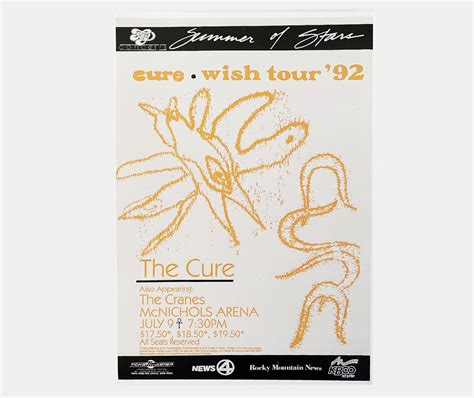 The Cure 1992 Wish Tour Poster | Etsy