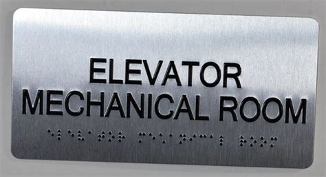 Elevator Mechanical Room Sign Ada Sign The Sensation Line Hpd Signs