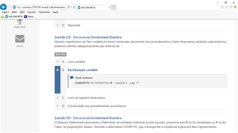 Estrutura Da Contabilidade Brasileira Apol Gabarito Estrutura E