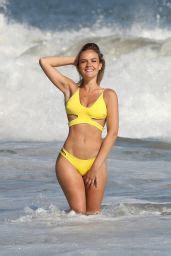 Dasha Inyutkina In Yellow Bikini Water Photoshoot In Malibu