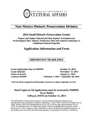 Small Historic Preservation Grant Historic Preservation Division Doc