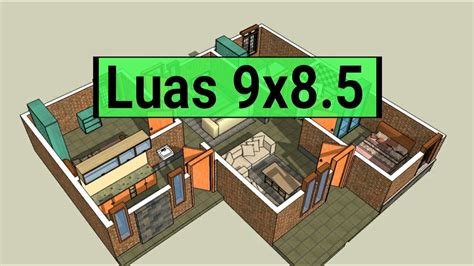 Denah Rumah 9x85 Meter │ Tata Ruang Efisien Dan Hemat Biaya Youtube