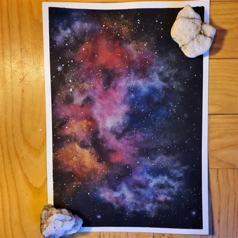 first attempt painting watercolor nebula | Skillshare Student Project