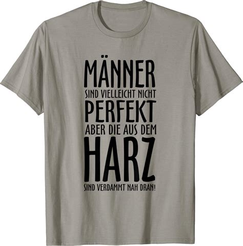 Herren Männer aus dem Harz T Shirt Amazon de Bekleidung