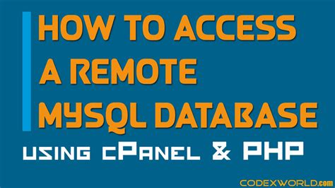 How To Connect To The Remote MySQL Database Using PHP CodexWorld