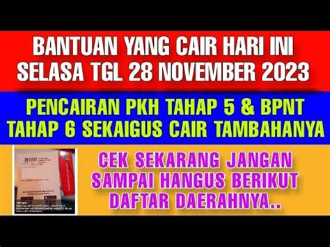 UPDATE BANTUAN SOSIAL YANG CAIR LAGI HARI INI KPM PKH BPNT JANGAN KAGET