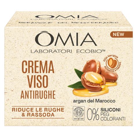 Crema Viso Antirughe Rassodante Con Olio Di Argan Bio Omia