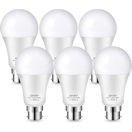 Zikey B Bayonet Led Light Bulbs W Equivalent To W A Globe