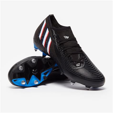 Adidas Predator Edge 3 SG Negro Blanco Rojo Botas Para Hombre Pro