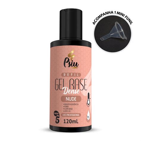 Refil Gel Base Dense NUDE Psiu 120ml Psiu Cosméticos