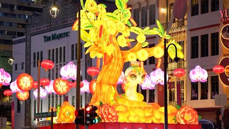 singapores chinatown celebrates spring festival  lantern display