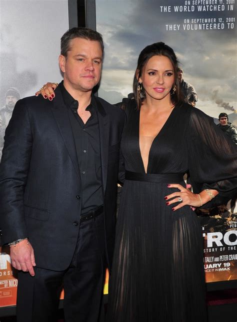 Photo Matt Damon et sa femme Luciana Barroso Avant première du film