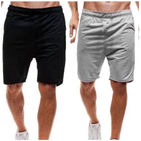 Kit Bermudas De Moletom Masculina Confortaveis Bolso E Elastico