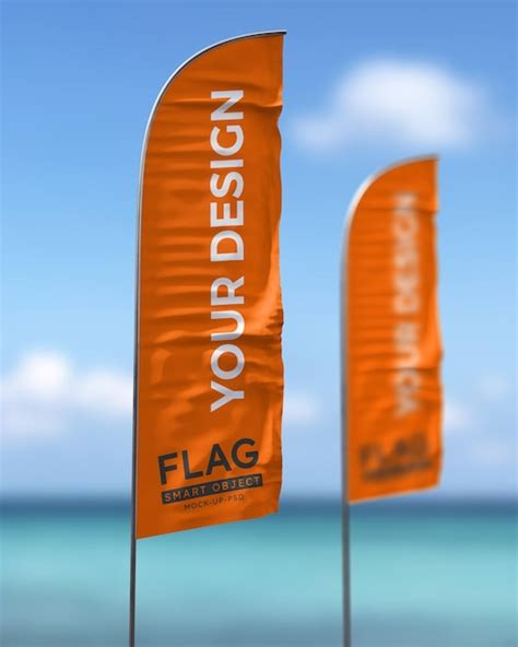 Beachflags Mockup Gratis Vectoren En Psd Om Te Downloaden