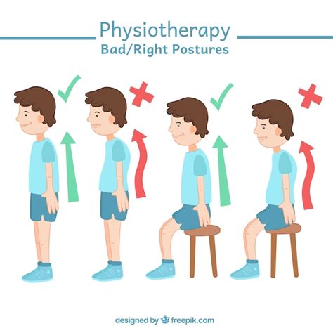 Posturas Correctas E Incorrectas Vector Gratis