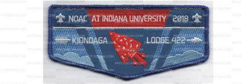 2018 NOAC Flap Metallic Blue Border PO 87993 On PatchScan