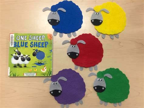 One Sheep Blue Sheep Preschool Colors Flannel Board Stories Felt