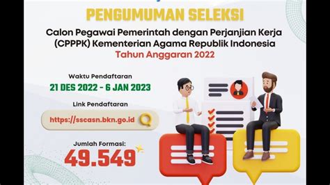 Kemenag Buka Seleksi Formasi Calon Pppk Simak Daftar Dan