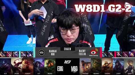 WBG Vs EDG Game 2 Week 8 Day 1 LPL Summer 2023 Weibo Gaming Vs