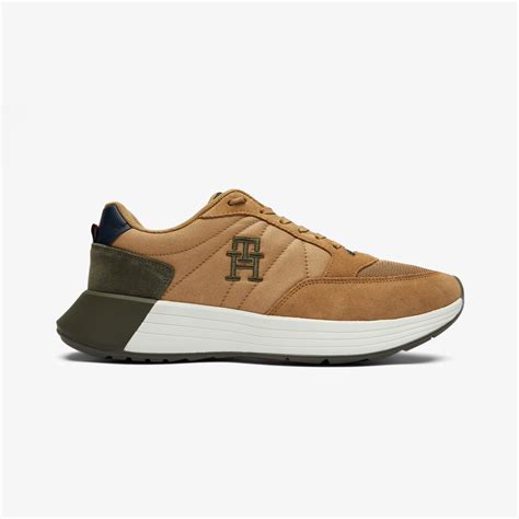 Tommy Hilfiger Classic Elevated Runner Mix Erkek Haki Sneaker Erkek