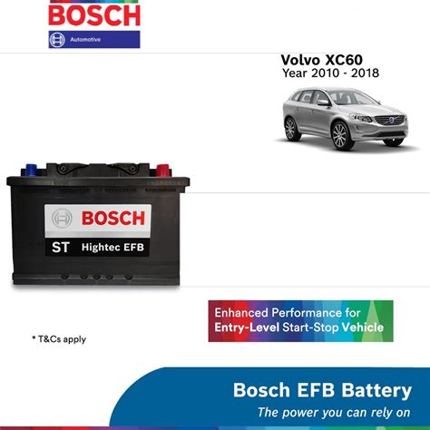 Bosch ST Hightec EFB LN3 DIN70 Battery For Volvo XC60 12 Month