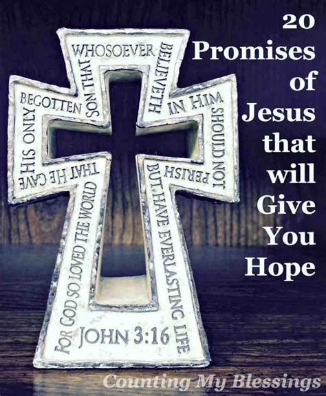 20 Promises of Jesus that will Give You Hope - Counting My Blessings