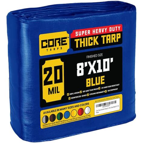 Reviews For Core Tarps 8 Ft X 10 Ft Blue 20 Mil Heavy Duty