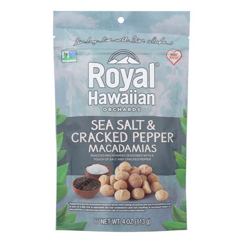 Price Case Royal Hawaiian Orchards Sea Salt Cracked Pepper Macadamia