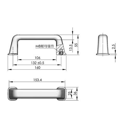 Xk627 160mm Length Plastic U Shaped Door Pull Handle Knob Black Ebay