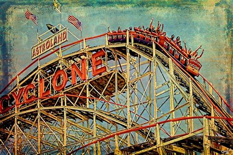 "Riding The Famous Cyclone Roller Coaster" by Chris Lord | Redbubble